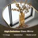 AMOISE Arched Mirror for Bathroom, 2Pack 36"x24" Gold Vanity Bathroom Mirror for Over Sink, Metal Framed with HD Shatter-Proof Glass for Entryway, Living Room,Bedroom