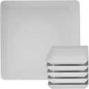 Square Plant Saucer 20 Inch 5 Pack, Planter Trays for Flower Pots, Plant Water Catcher Drip Dishes, Plastic Bottom Watering Plates Indoors and Outdoors - White