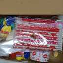 28 Pack Valentine's Day Stationery Set with Cards-Valentines Gifts for Kids, Classroom Exchange Party Favors, Goodie Bag Fillers, Includes Pencils, Rulers, Erasers, Stamps, Sharpeners & Stickers