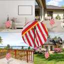 Gisafai 4 Pieces Flag Spreader for Indoor American Flags Pole Display Juneteenth Flagpole Hardware Supplies, Gold