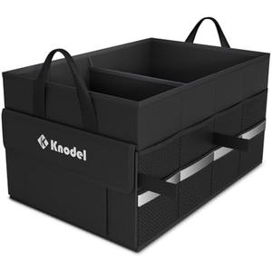 K KNODEL Car Trunk Organizer, Collapsible Car Trunk Storage Organizer, Car Organizer and Storage for SUV, Truck, Sedan (Small, Black)