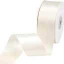 VATIN Valentine's Day Ivory Satin Ribbon 1-1/2" Continuous 50 Yards,Ivory Polyester Fabric Ribbon use for Flower Bouquet, Gift Wrapping, Wedding Decor, Bows Making, Wreath Supplies