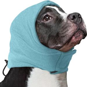 Nanaki Dog Calming Hoodie Hematomas Ear Wraps for Dogs, Fireworks Snood For Dogs Grooming Dog Hood for Noise Protection Dog Ear Covers for Blow Drying Dog Ear Protector Dog Headband for Anxiety Relief (M(Head Girth:14.6"-19.7"), Light Green)