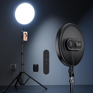 Weilisi Large Ring Light with Stand, 72 Tripod with Ring Light, 6500K Full-Screen Ringlight Tripod for iPhone with Phone Holder, Selfie Light for Makeup, Barber, Video Recording, Photography