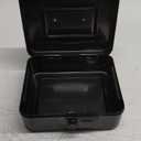 KYODOLED Medium Metal Cash Box with Combination Lock Safe and Money Tray for Security 7.87"x 6.30"x 3.54" Black