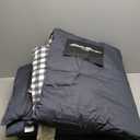 Eddie Bauer - Twin Comforter Set, Reversible Cotton Bedding with Matching Sham, Pre-Washed for Added Softness (Kingston Charcoal, Twin)