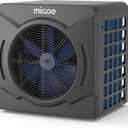 MICOE 17000 BTU Energy Efficient Electric Pool Heat Pump for Above Ground Pools Up to 15ft (8/11/15ft) & 5,000 Gallons, Swimming Pool Heater with Easy Install Kit,110V/120V