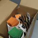 Umigy 100 Pack Halloween Disposable Coffee Cups 12 oz Paper Coffee Cups with Dome Lids and Sleeves Hot Cold Beverage Coffee Juice Drinking Cups for Halloween Party Decoration (Ghost Style)