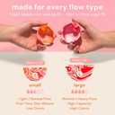 Menstrual Disc Reusable, 2-Pack Size S & L - Softer Than Menstrual Cups and Can Be Used Intimate Moments - Comfort-Fit Period Disc Set with 12 Hr Wear - 100% Medical Grade Silicone (Red and Orange)
