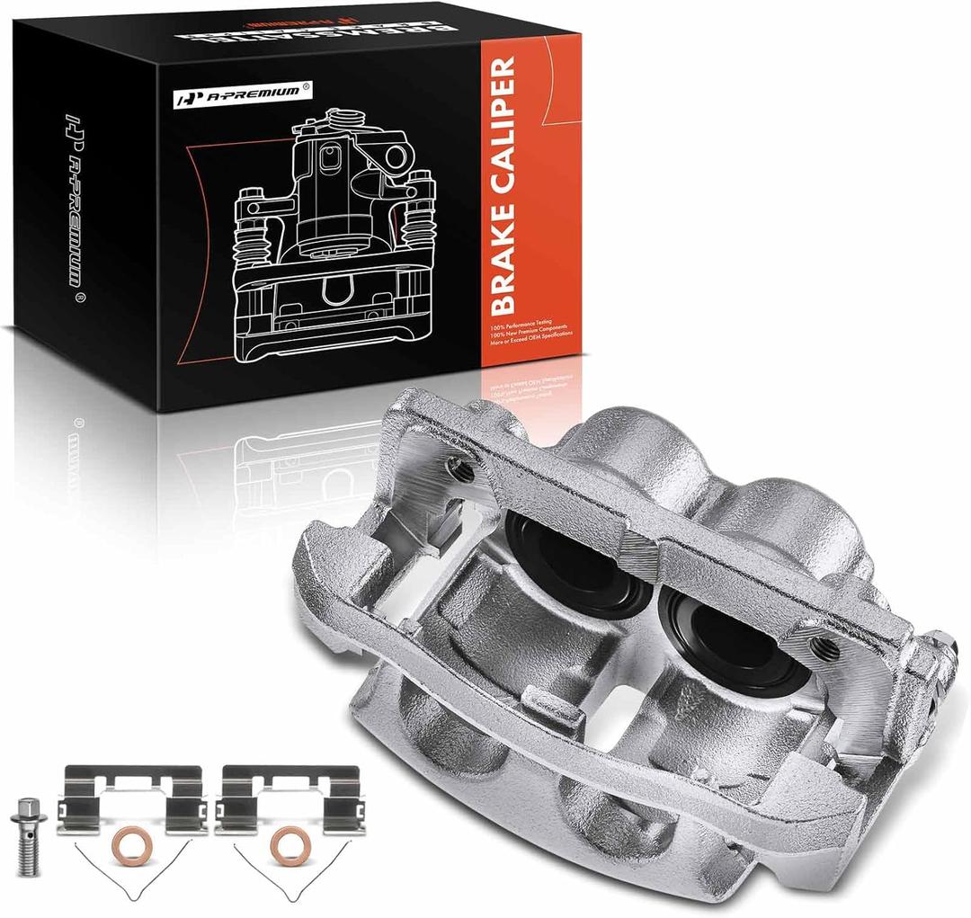 A-Premium Disc Brake Caliper Assembly with Bracket Compatible with Select Ford Models - For F-150 2004-2005, Lobo 2005 - Front Left Driver Side