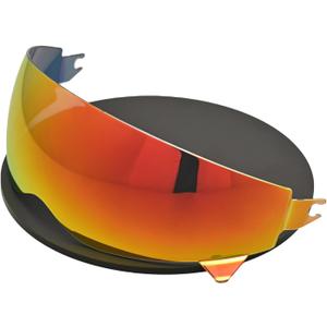 Compatible with EXO Covert Visor Replacement Motorcycle Helmet Visor Sun Protection Anti-Scratch, Universal(Revo Deep Red)