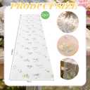 Remagr 2 Pcs 9.8 ft Floral Table Runner Embroidery Flower Seasonal Table Decorations Tulle Fabric for Home Indoor Decor, Bridal Shower Wedding, Baby Shower Parties, Holiday DIY Craft Kitchen Decor, Wildflower