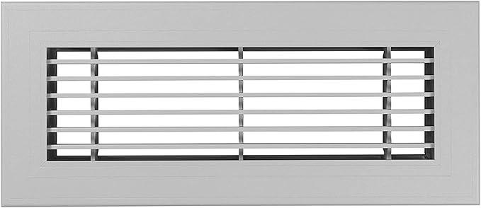 Shoemaker Manufacturing, Bronze, 2x10, Premium Modern Aluminum Floor Grille, Heavy Duty Floor Grille Cement Gray