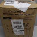 264GPH Canister Filter, 4-Stage External Aquarium Filter Ultra-Quiet Water Circulation Cleaning Machine with Media for Fish Tanks and Aquariums Up to 75 Gallons (264GPH) (Black)