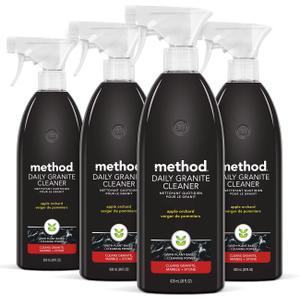 Method Daily Granite Cleaner Spray, Apple Orchard, Cleaning Agent for Granite, Marble, and Other Sealed Stone, 28 oz Spray Bottles (Pack of 4)