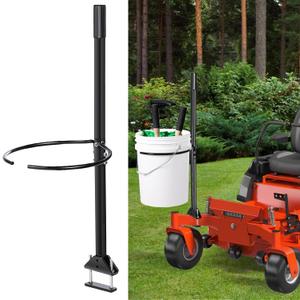 Saillong Zero Turn Mower Bucket Holder, Compatible with Zero Turn Riding Lawn Mower, 5 Gallon Detachable Steel Trash Bucket Handle for Outdoor Garden Trash Yard Cleaning Grabber Tool