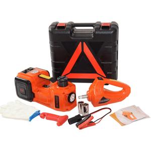 EFFIROSO Portable 5 Ton 12V Electric Car Jack Kit Hydraulic Floor Jack with Impact Wrench Tire Inflator Pump for Vehicle Emergency Repair Kit 11023lbs