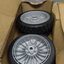 CheeMuii 4 Pcs 9" HRX217 Lawn Mower Wheels Kit 2 Rear Wheels Replace for 42710-VH7-010ZA and 2 Front Wheels Replace for 44710-VH7-010ZA Fit for Honda HRX217 HRR216 Lawnmowers