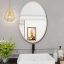 Oval Bathroom Mirror, 18X26 inch Oval Frameless Mirror, Frameless Mirrors for Bathroom,Beveled Bathroom Mirror.