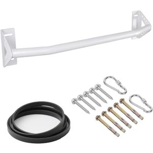 Wall Mounted Pull Up Bar Doorway, Heavy Duty Strength Training Pull-Up & Chin Up Bars for Doorframe, Support Beam or Joist Mount Thick Metal Sturdy Construction Support 500 lbs