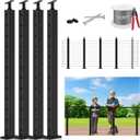 42" One-Stop Cable Railing Post Kits 4 Pack, Adjustable Top Level Drilled Deck Post, Cable Railing System Including 4 Railing Post, 197ft Cable, 24 Terminal, 96 Cable Grommets (No Handrail)