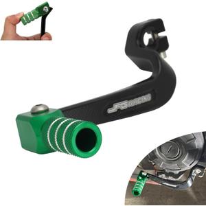 JFG RACING Dirt Bike Gear Shift Lever,CNC Foldable Foot Shifter Pedal for KLX110 2010-2024/KLX110L 2010-2024-Green