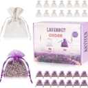 26 Pack Cedar and Lavendar Home Fragrance for Drawers and Closets - Stop Clothes Damage, Cedar Chips and Natural Dried Lavender Sachets Bags
