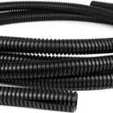 Split Wire Loom Tubing,10,25ft Cord Protectors from Pets No Chew, Flexible Wire Covers Cord Protectors, Protective Split Cable Sleeve for Automotive Home Industrial Wires(Black, 0.46inch-10ft)