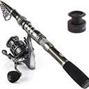 Sougayilang Telescopic Fishing Rod Reel Combos with Carbon Fiber Fishing Pole Spinning Reels and Fishing Accessories (1.8M/5.91Ft Rod+XY 2000 Reel)