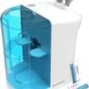 NASALFRESH MD - Dual Powered Nasal Irrigation System Nasal Rinse and Wash - Sinus Decongestant Relief System w/ 30 Saline Packets - Rechargeable - 1 Set of Nose Pillows - Snoring Remedy