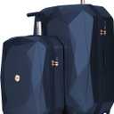 kensie Women's Gemstone Luggage, Midnight Blue, 2 Piece Set (28"/20")