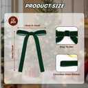 24 Pcs Velvet Christmas Balls Ornaments,Green Christmas Ornaments Include 12Pcs 3.15Inch Xmas Balls 12 Vintage Ribbon Bows,Green Ornaments for Christmas Tree and Indoor Holiday Decor