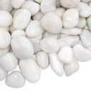 5lbs Large Pebbles for Indoor Plants, 2-3 Inch Natural White River Rocks for Aquarium, High Polished Decorative Stones for Vase Filler Fish Tank Landscaping Garden
