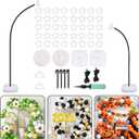 AerWo Balloon Arch Kit 9.35FT & 6FT, Free Bending Half Balloon Arch Stand with Base, Floor Balloon Arch Frame Backdrop for Wedding Birthday Party Baby Shower Yard Lawn Home Christmas Decorations