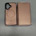Bocasal for iPhone 17 Wallet Case Compatible with MagSafe Wireless Charging, RFID Blocking Magnetic Leather Case with Card Slots Holder Kickstand Detachable Wrist Strap 6.3 Inch (Rose Gold)