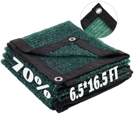 LOVE STORY 6.5x16.5FT 70% Green Shade Cloth Sun Shade Net with Grommets Sunblock Net Mesh Tarp for Garden,Plants Cover,Greenhouse and Patio