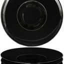 jinsongdafa Ceramics Rimmed Soup Bowls 8.6 oz, Black 11 inch Exquisite small soup plate Set of 3, Pasta plates With Rim is the best choice for hotels, kitchens, fine restaurants and gourmets