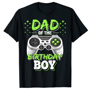 Dad of The Birthday Boy Matching Video Gamer Birthday Party TShirt