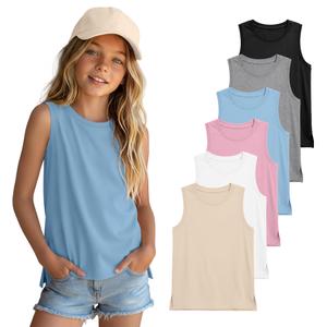 2 x LessonZoo 6 Pack Girls Tank Tops, 6-Color, 9-10 Years