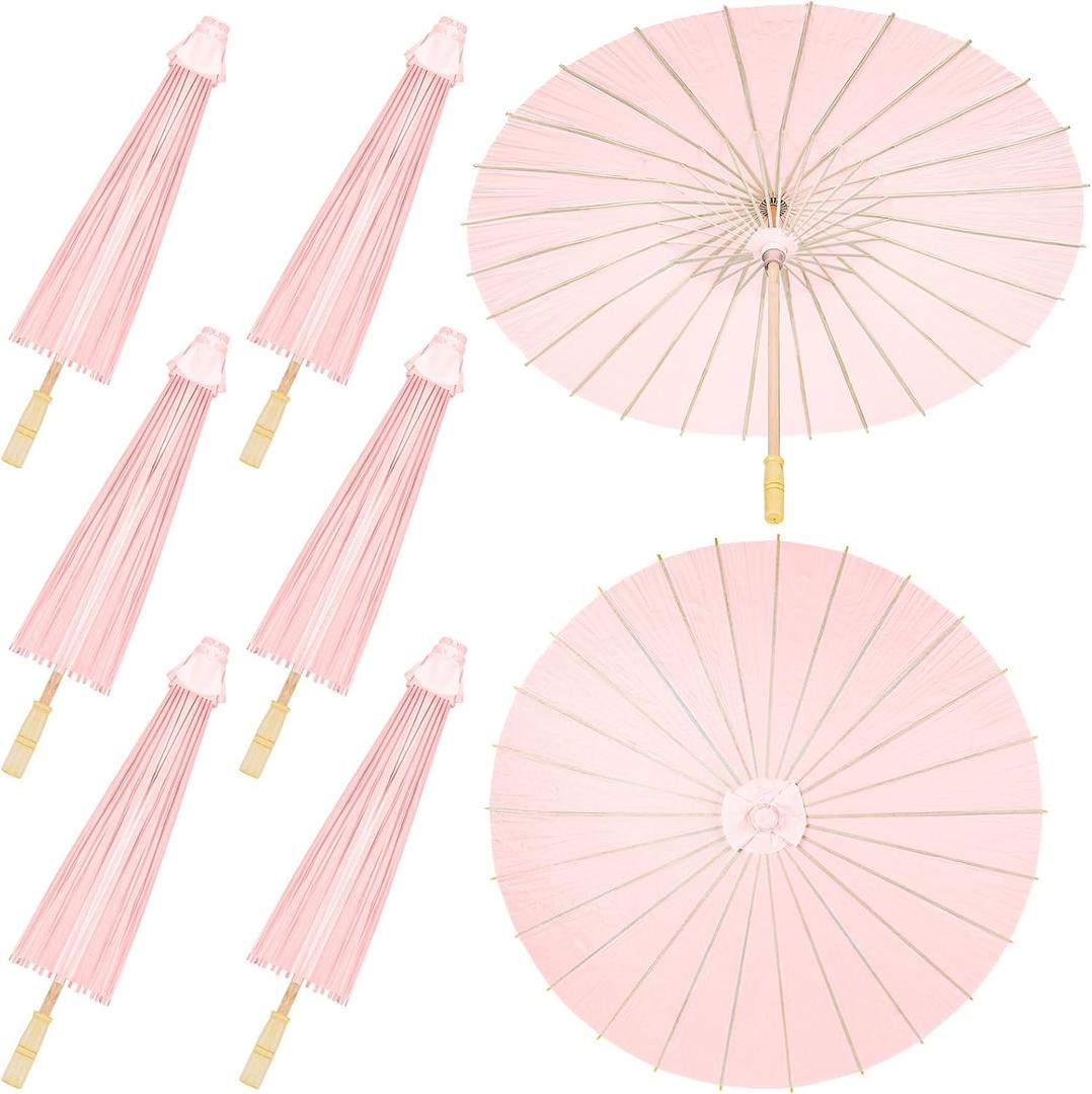Sadnyy Paper Umbrellas Paper Decorative Chinese Japanese Parasol Umbrella DIY Oiled Painting Umbrellas Crafts for Wedding Bridal Party Decor