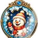 Merry Christmas Ornaments, Snowman Charm, Holiday Joy, Ornaments Decorations, Lovely Snowman Ornament Hanging Decor for Tree, Car, Home, White Elephant Gifts, Christmas Decorations