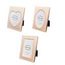 Pofectsty 2.5x3.5 Inch Gold Mini Metal Picture Frame Set, Set of 3 Small Picture Frame with Picture Storage Behind, 2 1/2x3 1/2 Inch Small Picture frame Rectangle (Gold)