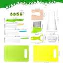Montessori Kitchen Toys for Toddlers-Kids Knife Set for Real Cooking 15 Pieces Children Safe Knives Cooking Cutting Sets for Kids Toddler Toys Stocking Stuffers Gifts for Kids