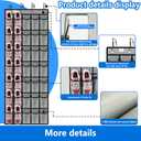Over The Door Shoe Organizer, Upgraded, Over Door Shoe Organizer, 35 Huge Clear Pockets, Over Door Shoe Organizer, Store Size 13 Shoes, Hooks Suitable For Various Doors, Grey