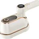 Travel Steamer Iron for Clothes, 1200W Portable Handheld Steamer Iron 4Mode with LCD Display 10S Fast Heating 180 Swivel Handle Powerful Wrinkle Remover, Garment Steamer for Home, Dorm, Travel, White