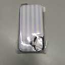 TopPerfekt for iPhone 17 Wallet Case with Card Holder, Military-Grade Drop Protection, Flip PU Leather Built, Double Magnetic Clasp and Durable Shockproof for iP17 6.3 Inch Cover - Stripes Blue White