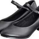 ARCLIBER Character Shoes for Women Ankle Strap 1.55" Dance Heels for Ballroom Salsa Tango, 8.5