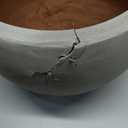 Kante 11.8" Dia Round Concrete Planter, Outdoor/Indoor Large Bowl Plant Pots with Drainage Hole and Rubber Plug for Garden Patio Balcony Home, Weathered Concrete