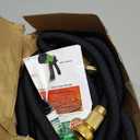 Flexi Hose Expandable Garden Hose with 8 Function Nozzle, 50FT - Lightweight Retractable Garden Hose, Water Hose - No-Kink Flexibility, 3/4 Inch Solid Brass Fittings and Double Latex Core (Black)