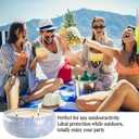 Set of 4 Triple Wick Marble-Style Citronella Scented Candles Natural Soy Wax Summer Outdoor Candles for Outside Indoor Patio Home Garden Yard Balcony Camping Porch BBQ.